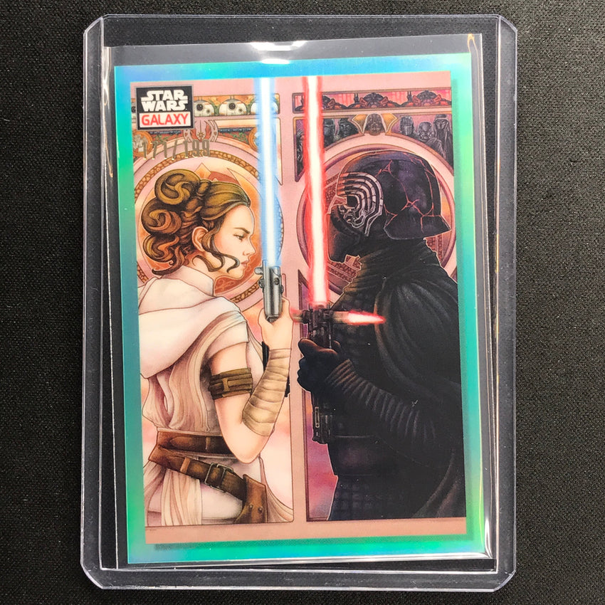 2023 Star Wars Galaxy Chrome A DYAD IN THE FORCE Base Aqua 171/199 #48
