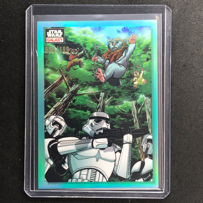 2023 Star Wars Galaxy Chrome AMBUSH FROM ABOVE Base Aqua 38/199 #49