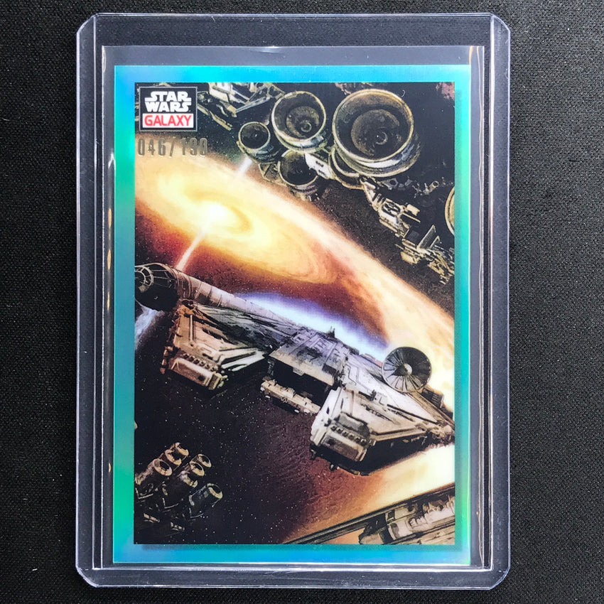 2023 Star Wars Galaxy Chrome Flight Of The Millennium Falcon Base Aqua 46/199