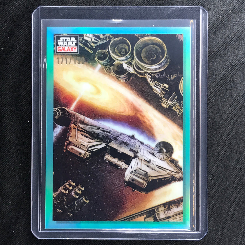 2023 Star Wars Galaxy Chrome Flight Of The Millennium Falcon Base Aqua 171/199