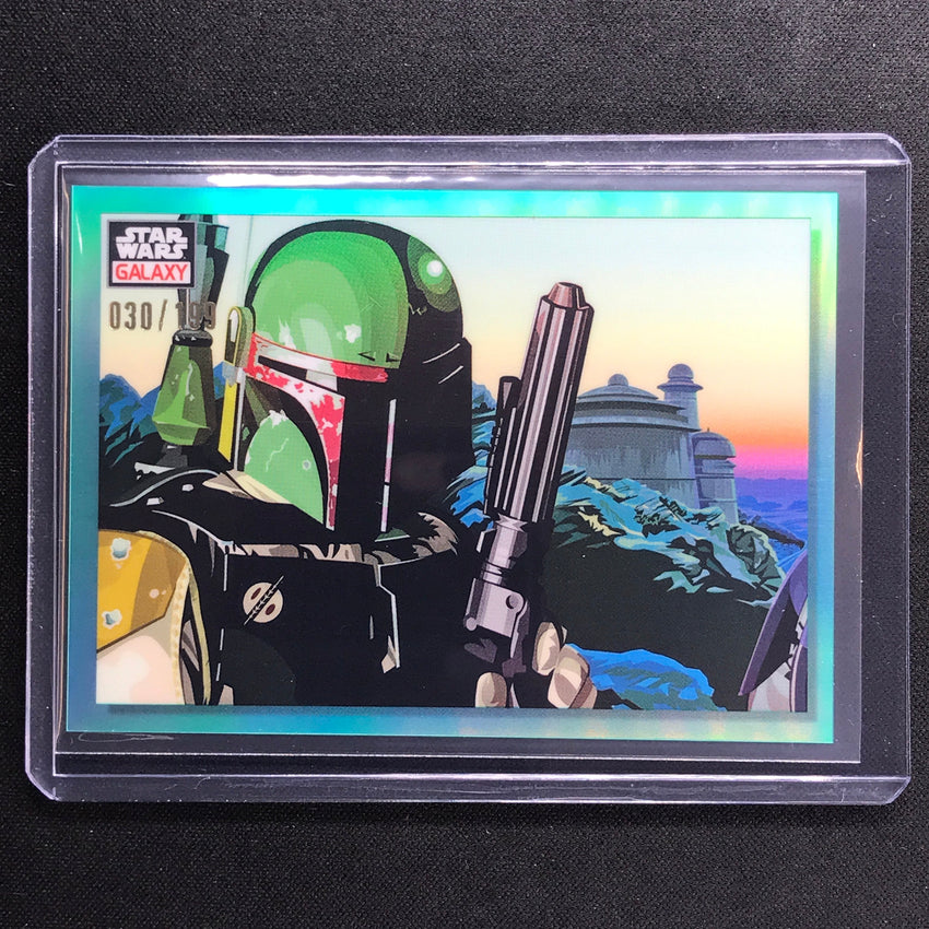 2023 Star Wars Galaxy Chrome A Squad Of Bounty Hunters Base Aqua 30/199 No 58