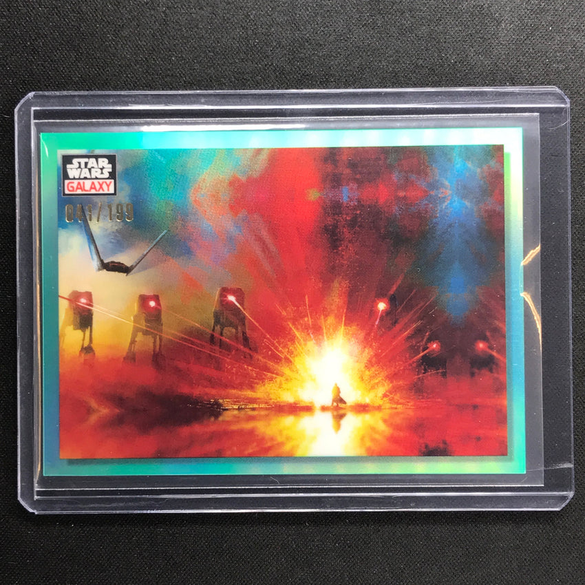 2023 Star Wars Galaxy Chrome Face The Dark Side Base Aqua 41/199 No 60
