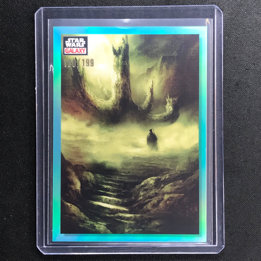 2023 Star Wars Galaxy Chrome THE SACRED TREE Base Aqua 100/199 #63
