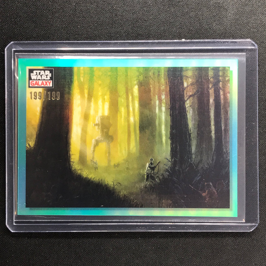 2023 Star Wars Galaxy Chrome Patrolling The Endor Moon Base Aqua 199/199 No 69
