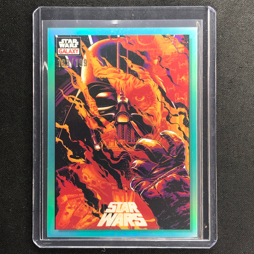 2023 Star Wars Galaxy Chrome MASTER OF EVIL Base Aqua 123/199 #71