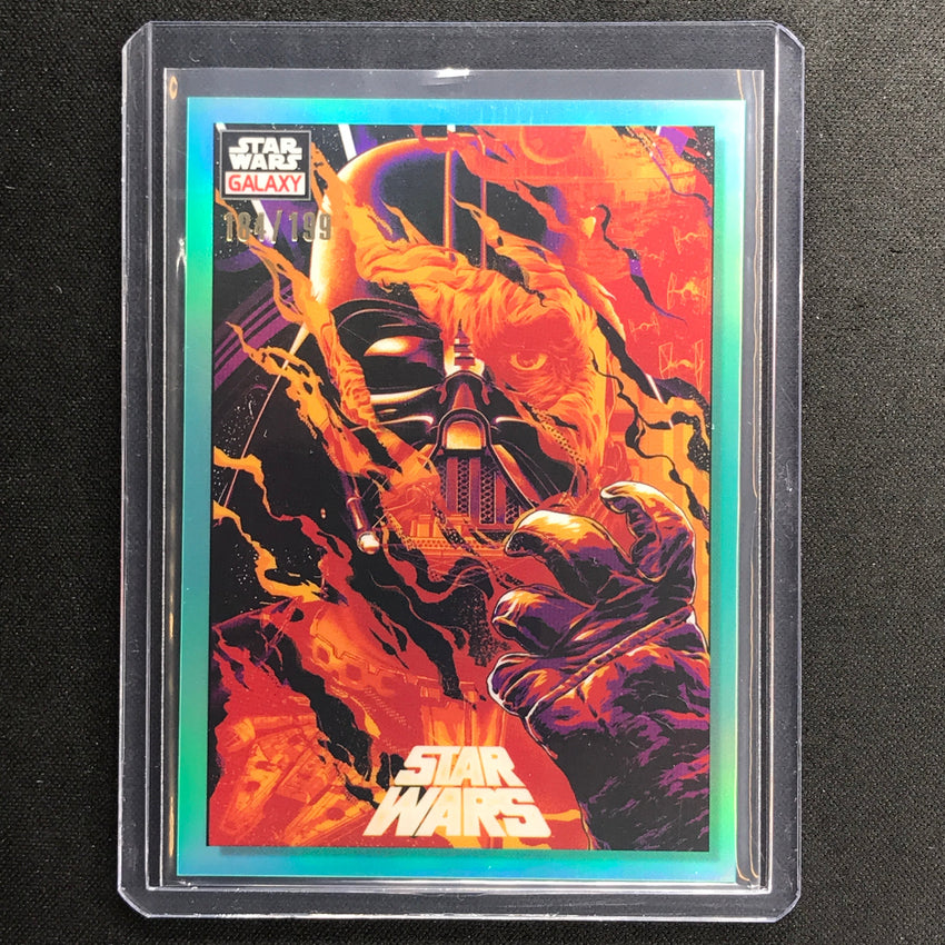 2023 Star Wars Galaxy Chrome MASTER OF EVIL Base Aqua 184/199 #71