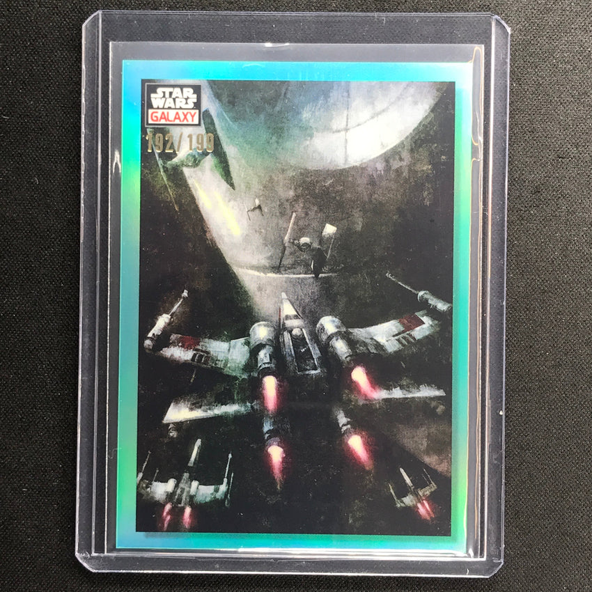2023 Star Wars Galaxy Chrome Battle Of Yavin Base Aqua 192/199 No 75