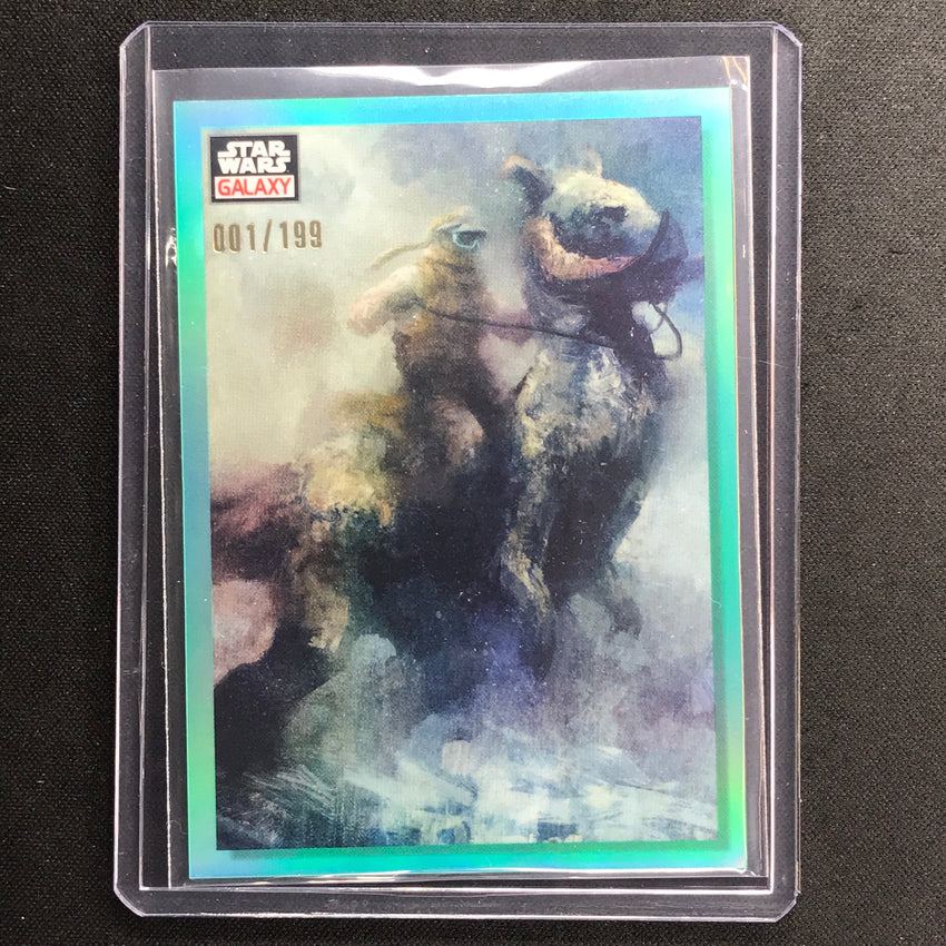 2023 Star Wars Galaxy Chrome Predator And Prey Base Aqua 1/199 No 76