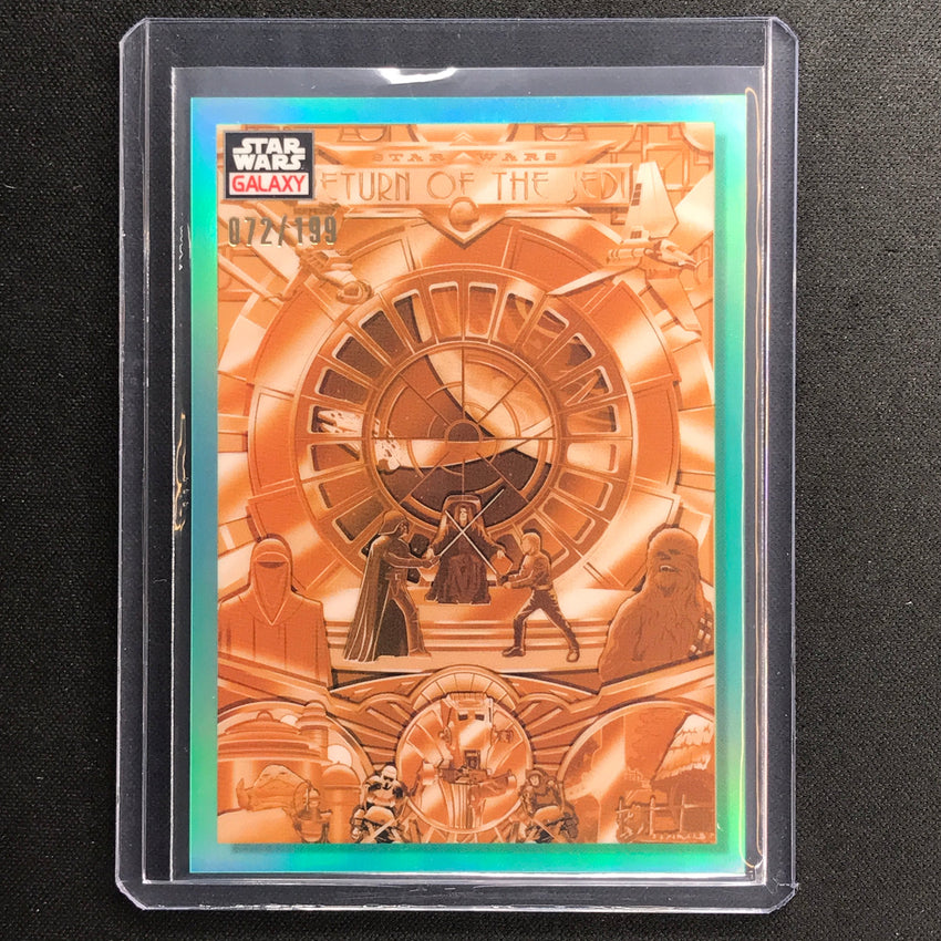 2023 Star Wars Galaxy Chrome SHINY RETURN Base Aqua 72/199 #80