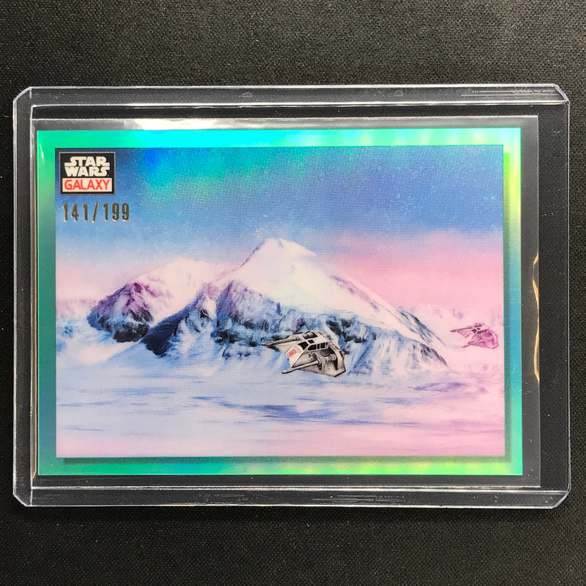 2023 Star Wars Galaxy Chrome Daybreak On Hoth Base Aqua 141/199 No 90