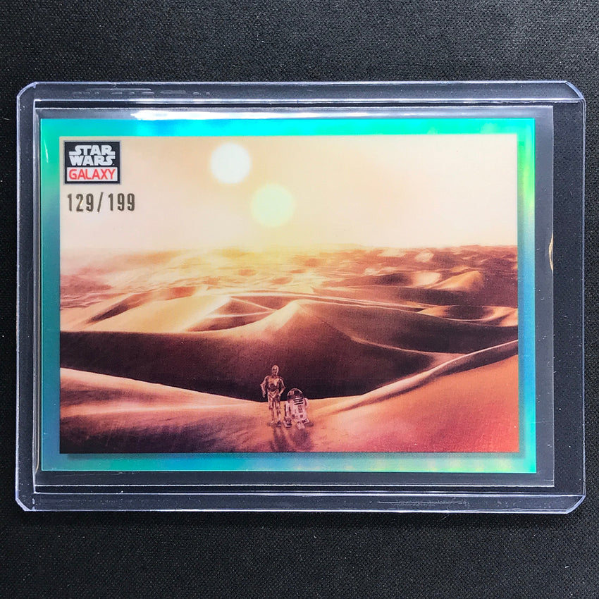 2023 Star Wars Galaxy Chrome Tatooine Sunset Base Aqua 129/199 No 91
