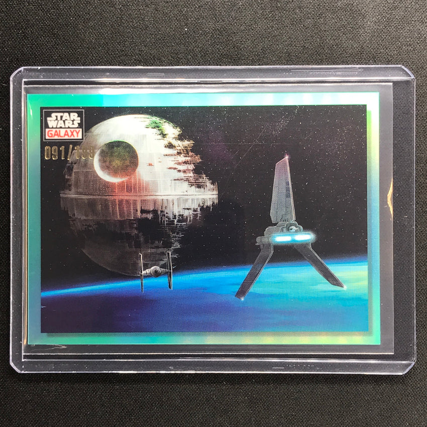 2023 Star Wars Galaxy Chrome Vaders Shuttle Base Aqua 91/199 No 96