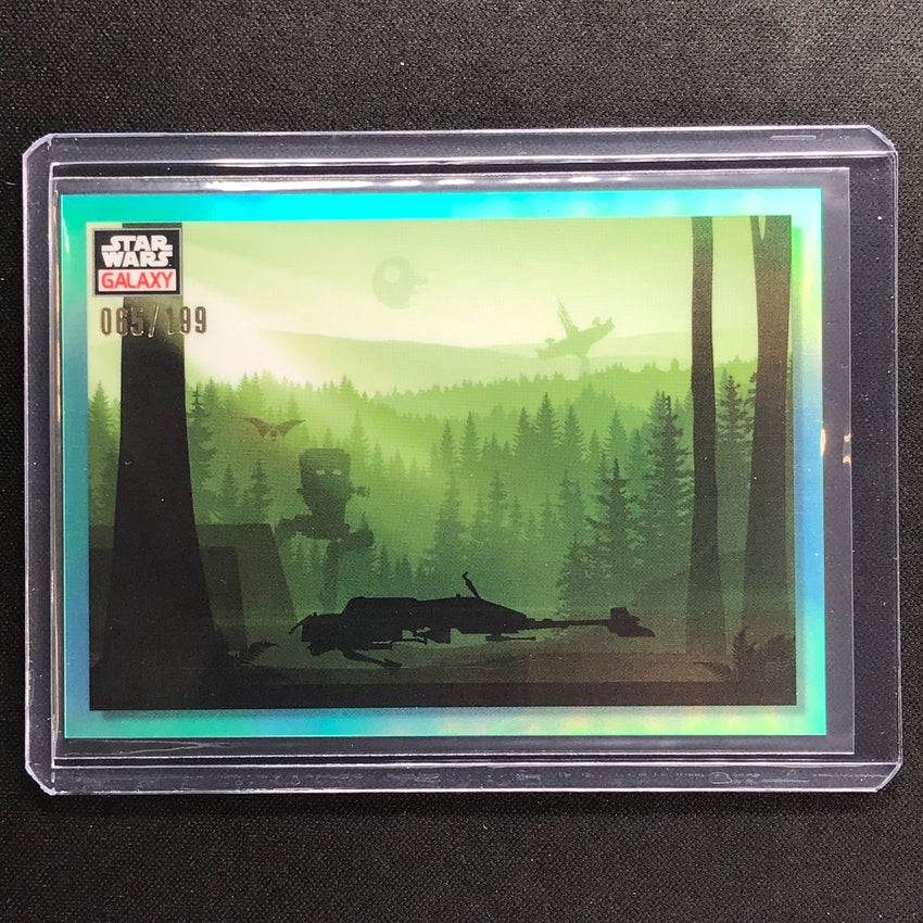 2023 Star Wars Galaxy Chrome 74-z Speeder Bike Base Aqua 65/199 No 98