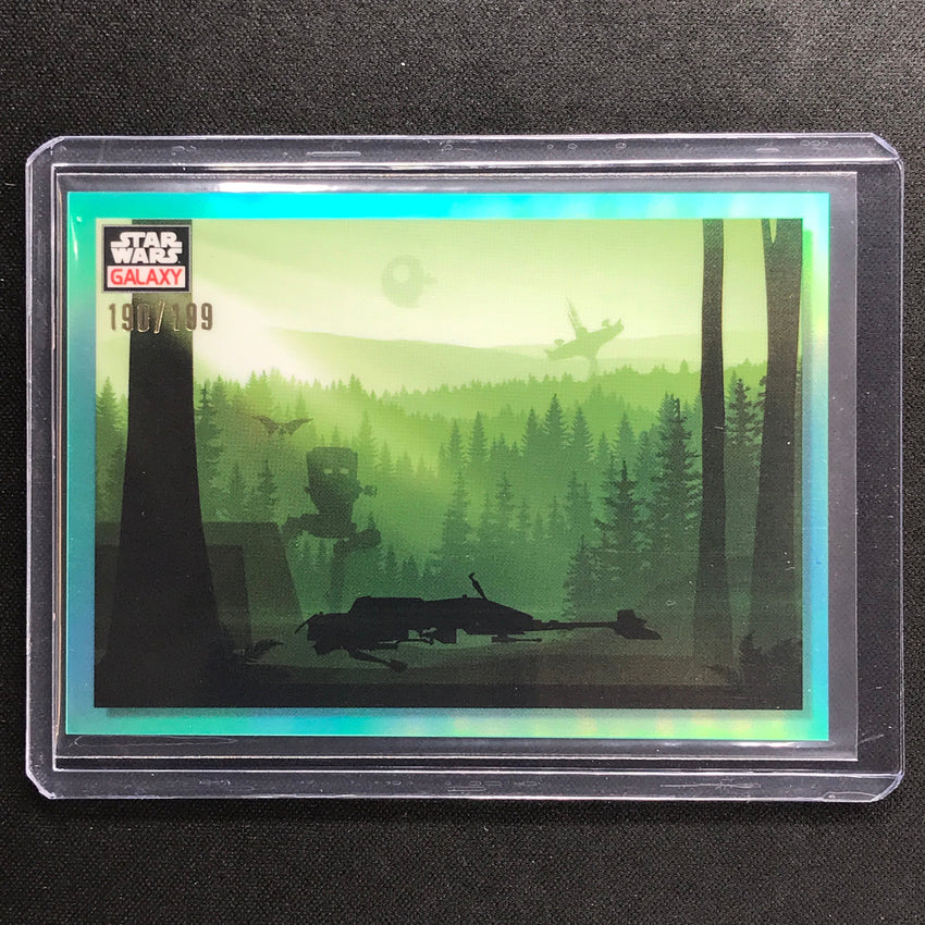 2023 Star Wars Galaxy Chrome 74-Z SPEEDER BIKE Base Aqua 190/199 #98