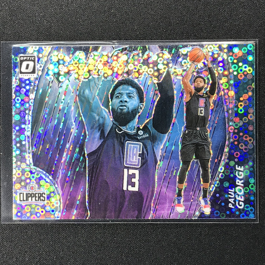 2020-21 Donruss Optic PAUL GEORGE Raining 3s Fast Break Holo Silver #14