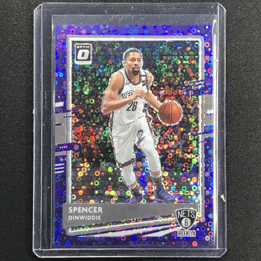 2020-21 Donruss Optic Spencer Dinwiddie Fast Break Purple Disco /95