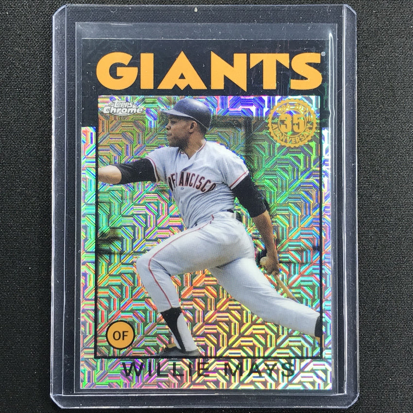 2021 Topps Chrome WILLIE MAYS 1986 Silver Pack Mojo Series 2 #90