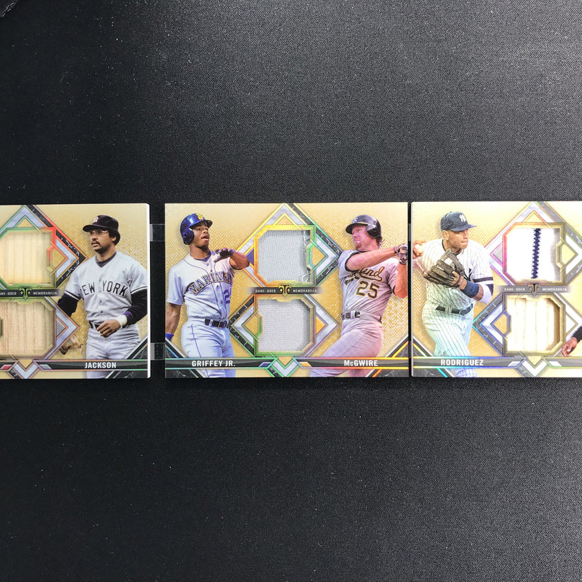 2021 Triple Threads MAYS GRIFFEY PUJOLS ETC Deca Relic Combo Book Gold 3/5 DRC-2