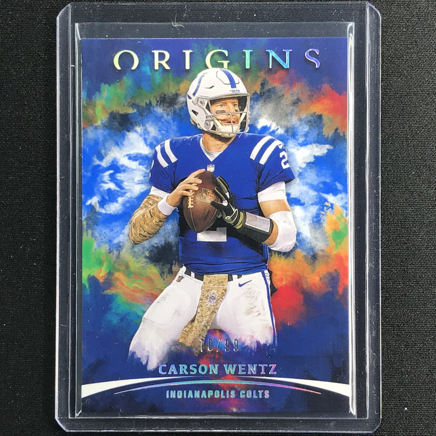 2021 Origins Carson Wentz Veteran Blue 70/99