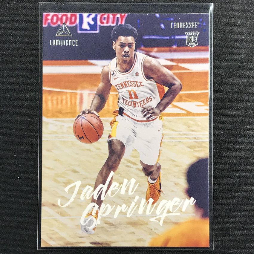 2021 Chronicles Draft Picks JADEN SPRINGER Luminance Rookie Base #95