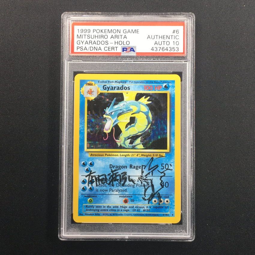 PSA Gyarados DNA Authentic Mitsuhiro Arita AUTO 10 Base Set