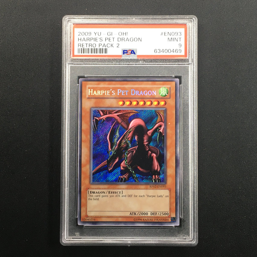 PSA 9 Harpie's Pet Dragon - RP02- EN093 - Secret Rare Retro Pack 2 469