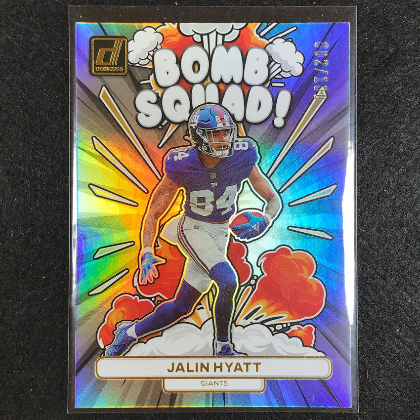 2023 Donruss Football Jalin Hyatt Bomb Squad Rookie Holo 2/100