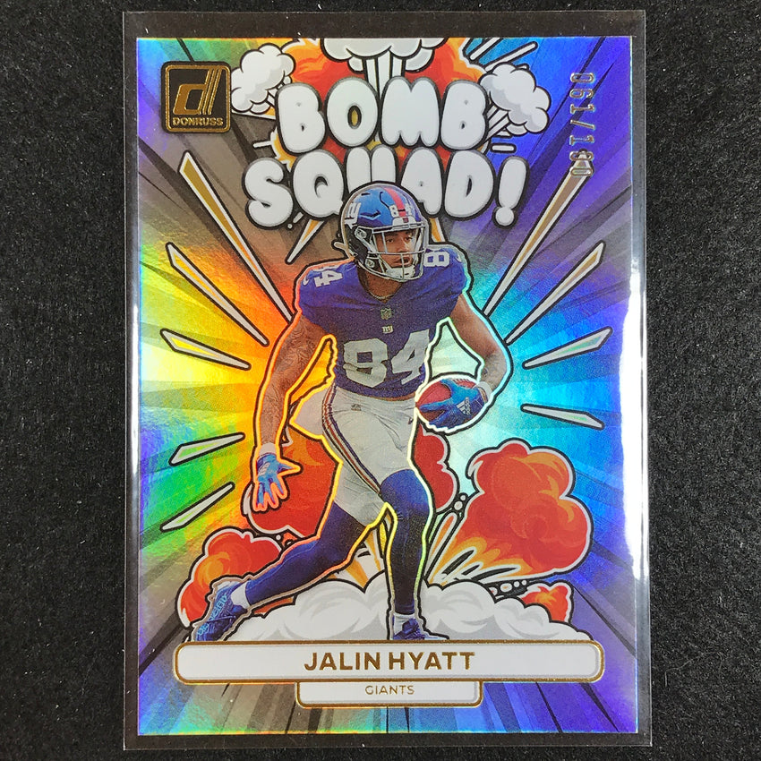 2023 Donruss Football Jalin Hyatt Bomb Squad Rookie Holo 61/100