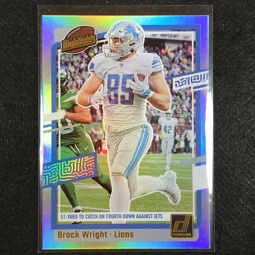 2023 Donruss Football Brock Wright Highlights Holo 40/100