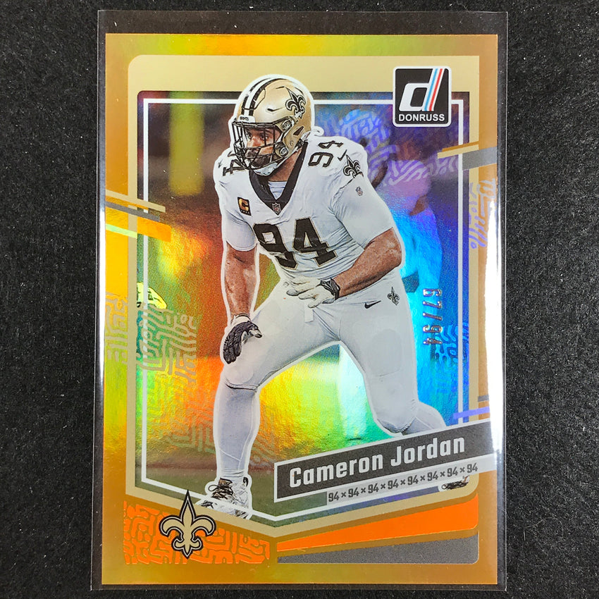 2023 Donruss Football Cameron Jordan Base Jersey Number 67/94