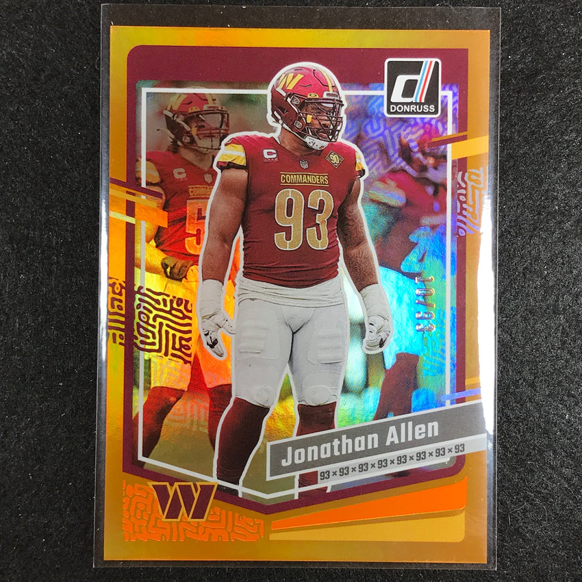 2023 Donruss Football Jonathan Allen Base Jersey Number 10/93