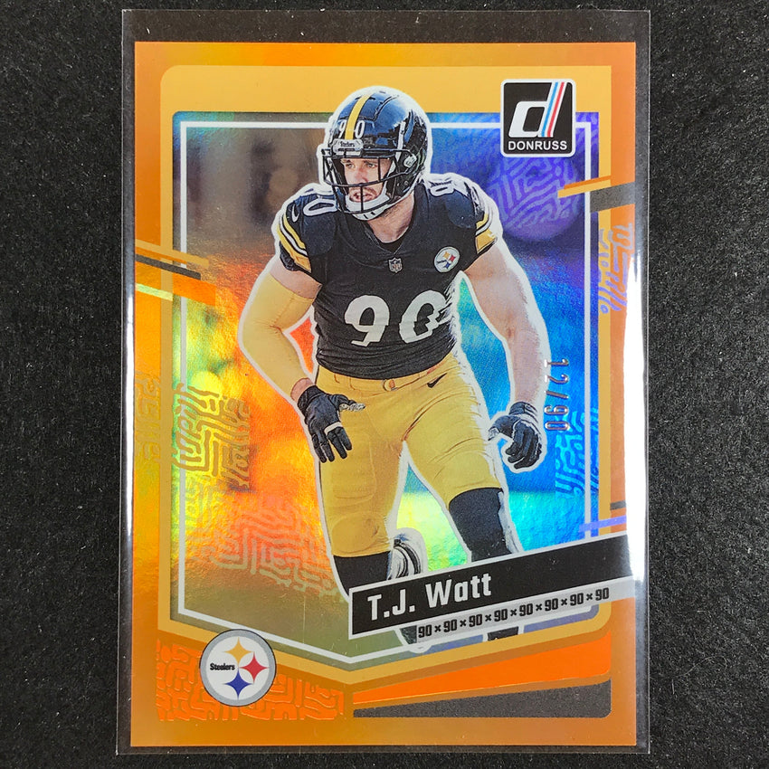 2023 Donruss Football T.j. Watt Base Jersey Number 12/90