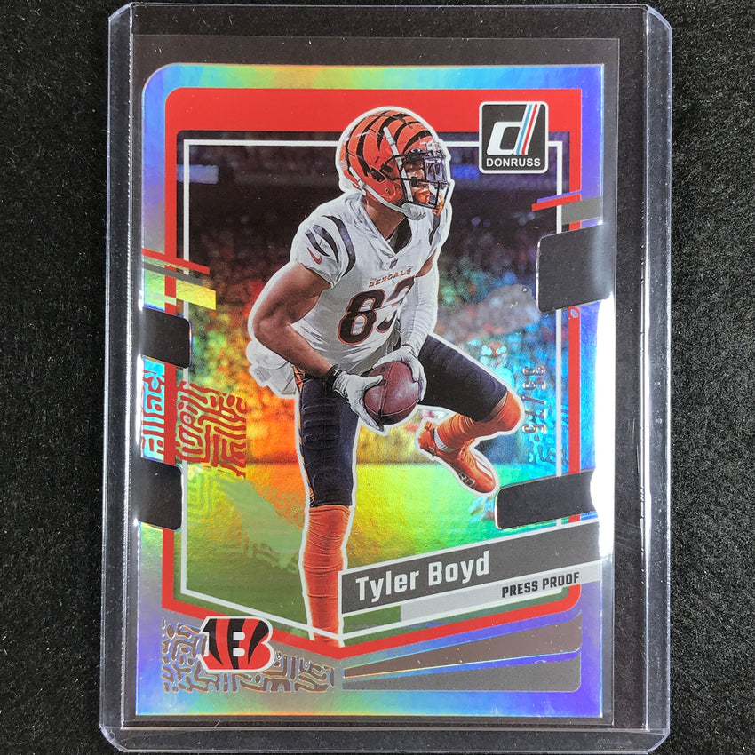 2023 Donruss Football Tyler Boyd Base Press Proof Silver Die-cut 35/75