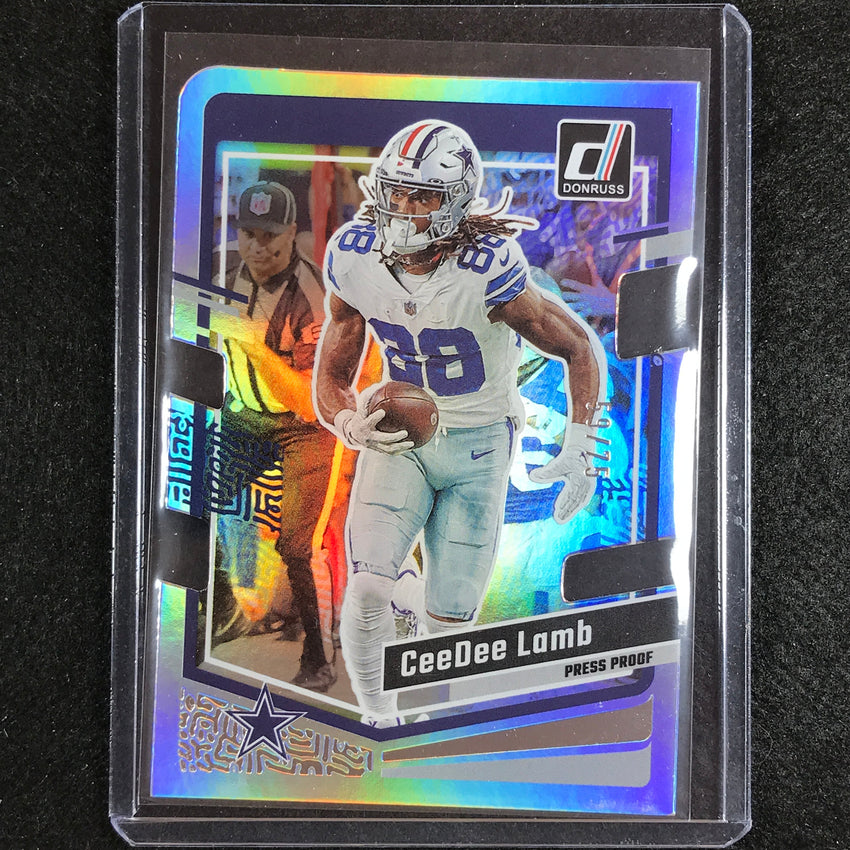 2023 Donruss Football Ceedee Lamb Base Press Proof Silver Die-cut 59/75