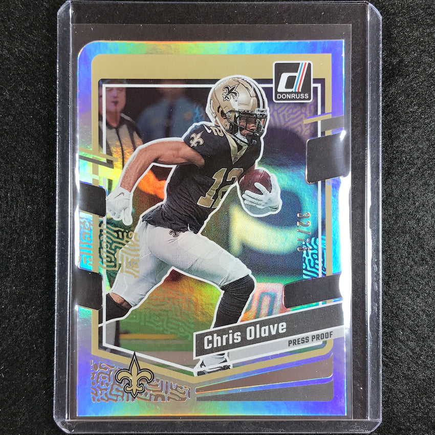 2023 Donruss Football Chris Olave Base Press Proof Silver Die-cut 3275