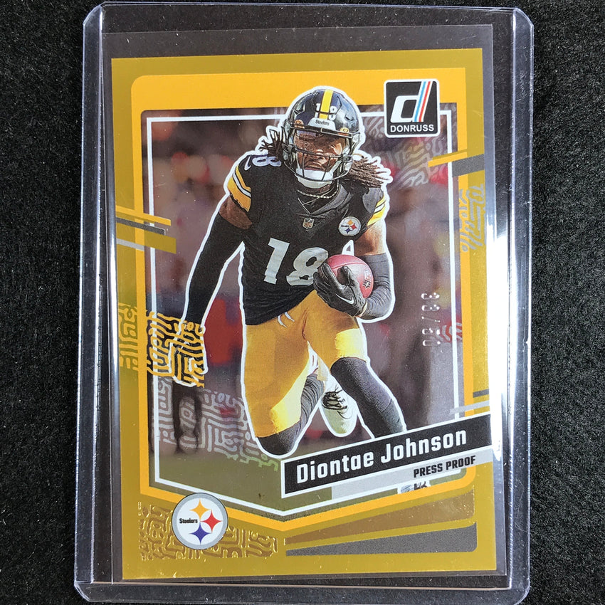 2023 Donruss Football Diontae Johnson Base Press Proof Gold 33/50