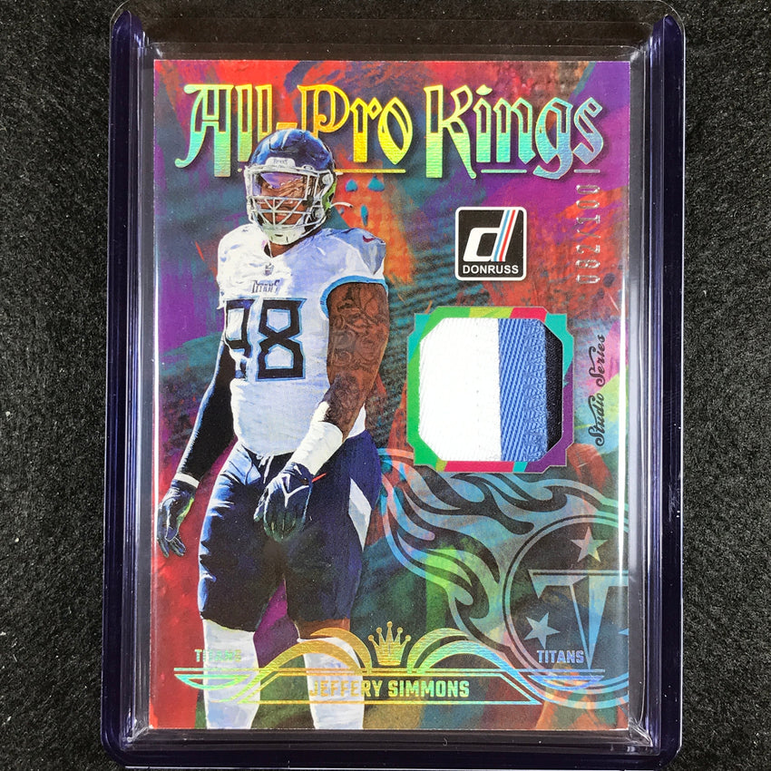 2023 Donruss Football Jeffery Simmons All Pro Kings Studio Series Patch 82/100