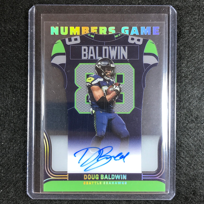 2023 Donruss Football Doug Baldwin Numbers Game Acetate Auto No Dba