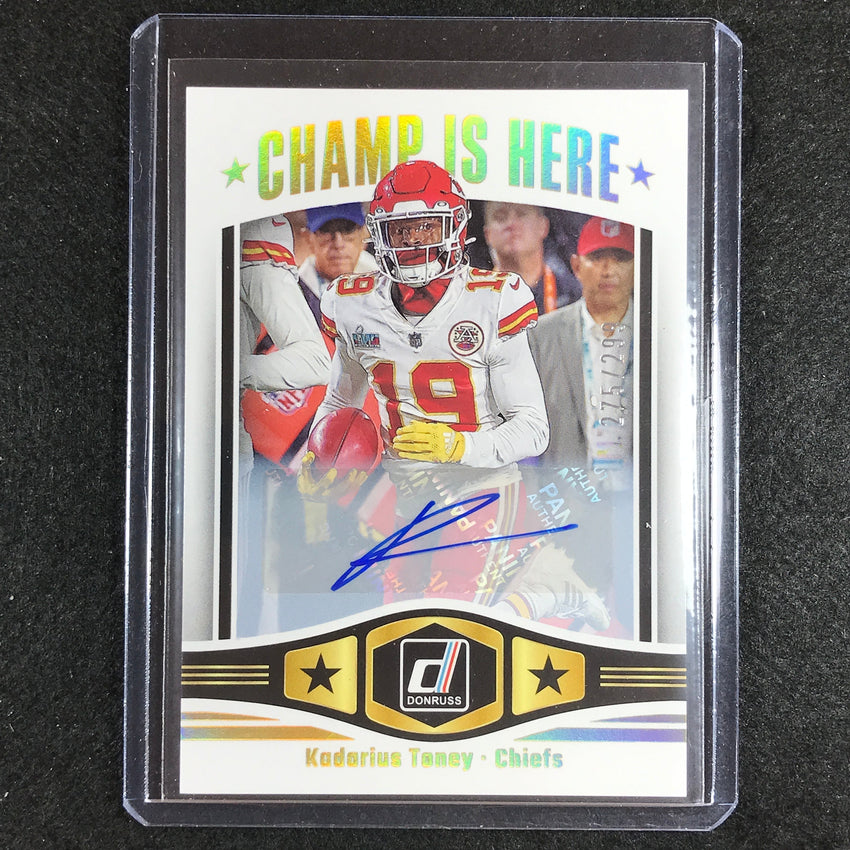 2023 Donruss Football Kadarius Toney Champ Is Here Auto 275/299