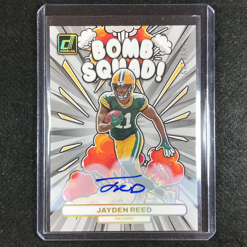 2023 Donruss Football Jayden Reed Bomb Squad Rookie Auto 189/199