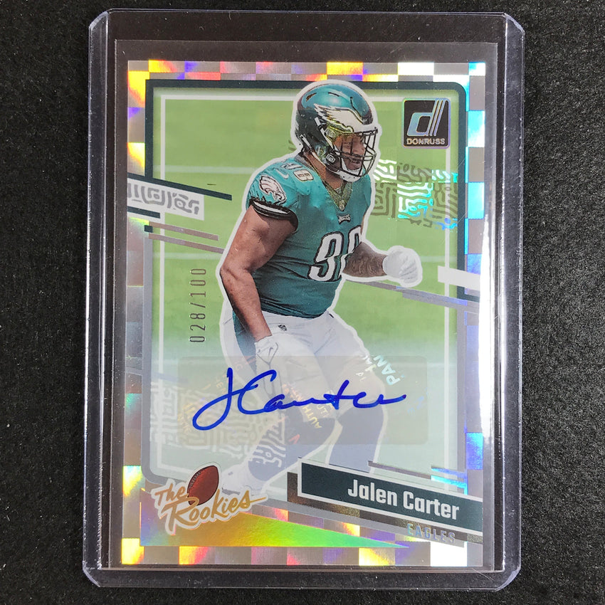 2023 Donruss Football Jalen Carter The Rookies Auto 28/100