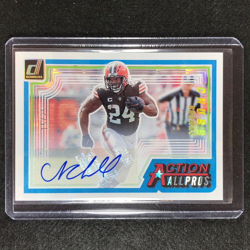 2023 Donruss Football Nick Chubb Action All-pros Auto 15/25
