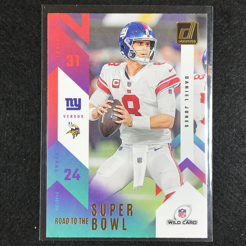 2023 Donruss Football DANIEL JONES Road to the Super Bowl Wild Card Base #DJ