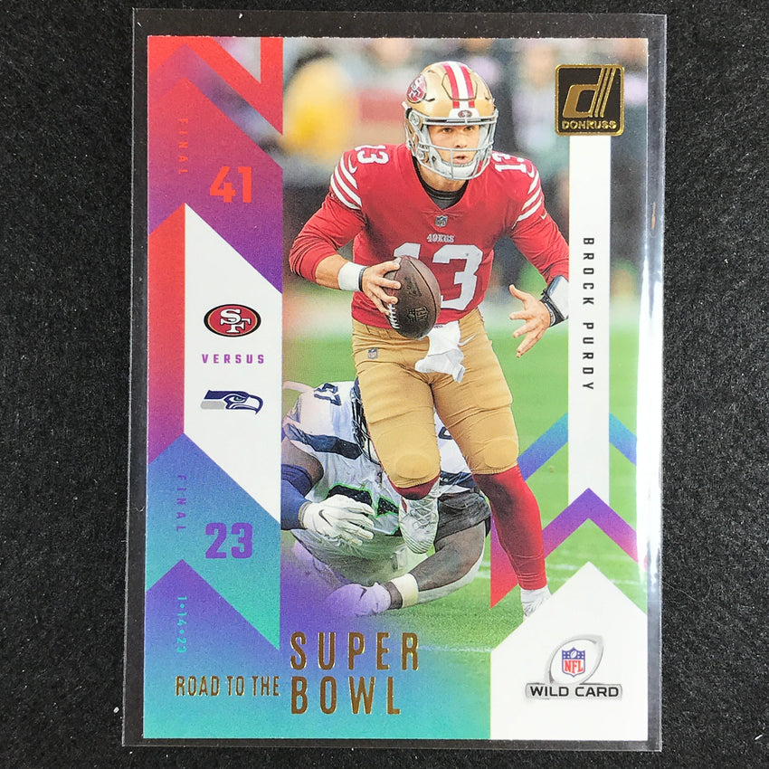 2023 Donruss Football Brock Purdy Road To The Super Bowl Wild Card Base No Bp
