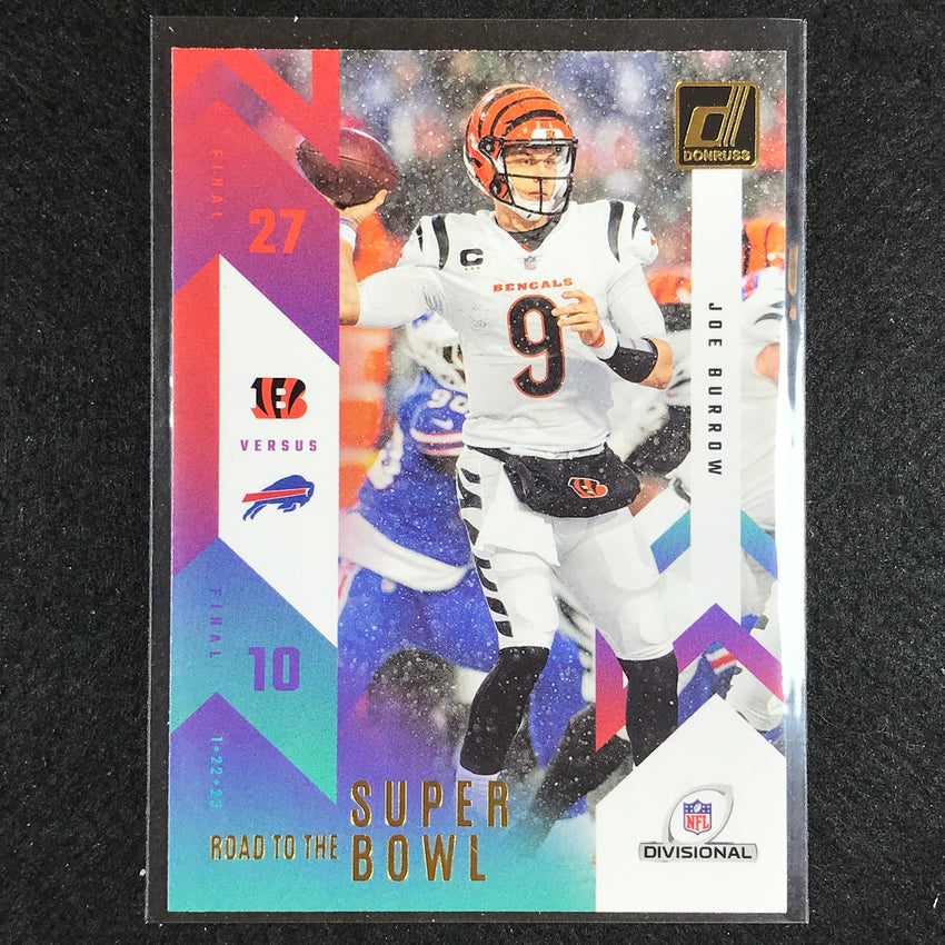 2023 Donruss Football JOE BURROW Road to the Super Bowl Divisional Base #JB