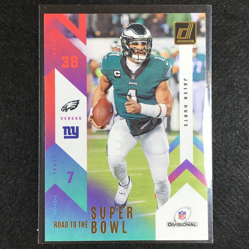 2023 Donruss Football JALEN HURTS Road to the Super Bowl Divisional Base #JH
