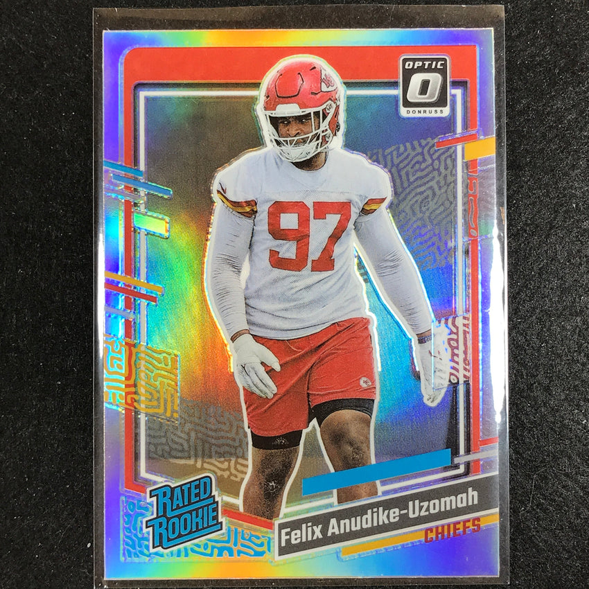 2023 Donruss Football FELIX ANUDIKE-UZOMAH Optic Rated Rookie Preview Holo #349