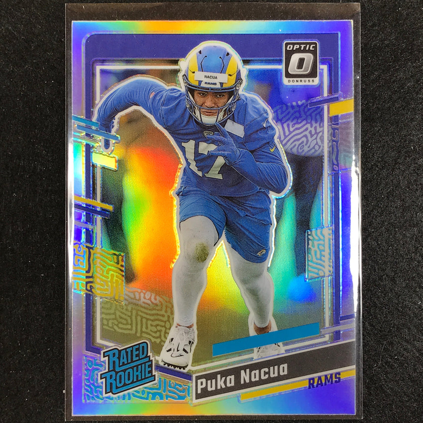 2023 Donruss Football Puka Nacua Optic Rated Rookie Preview Holo No 357
