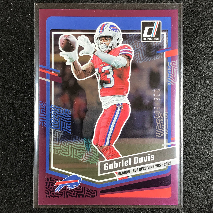 2023 Donruss Football Gabriel Davis Base Season Stat Line 225/500