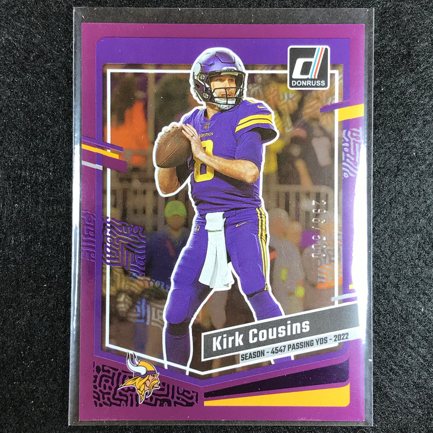2023 Donruss Football Kirk Cousins Base Season Stat Line 296/500